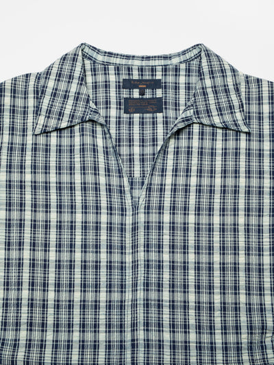 Ronja Dress Indigo Seersucker Blue/Offwhite