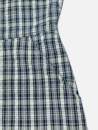 Ronja Dress Indigo Seersucker Blue/Offwhite