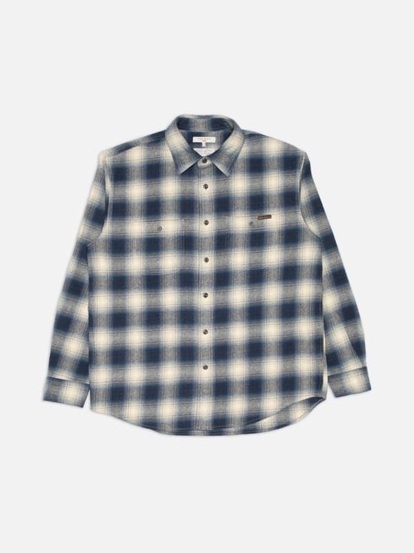 Julian Worker Shirt Checked Blue
