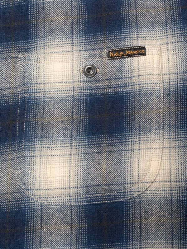 Julian Worker Shirt Checked Blue