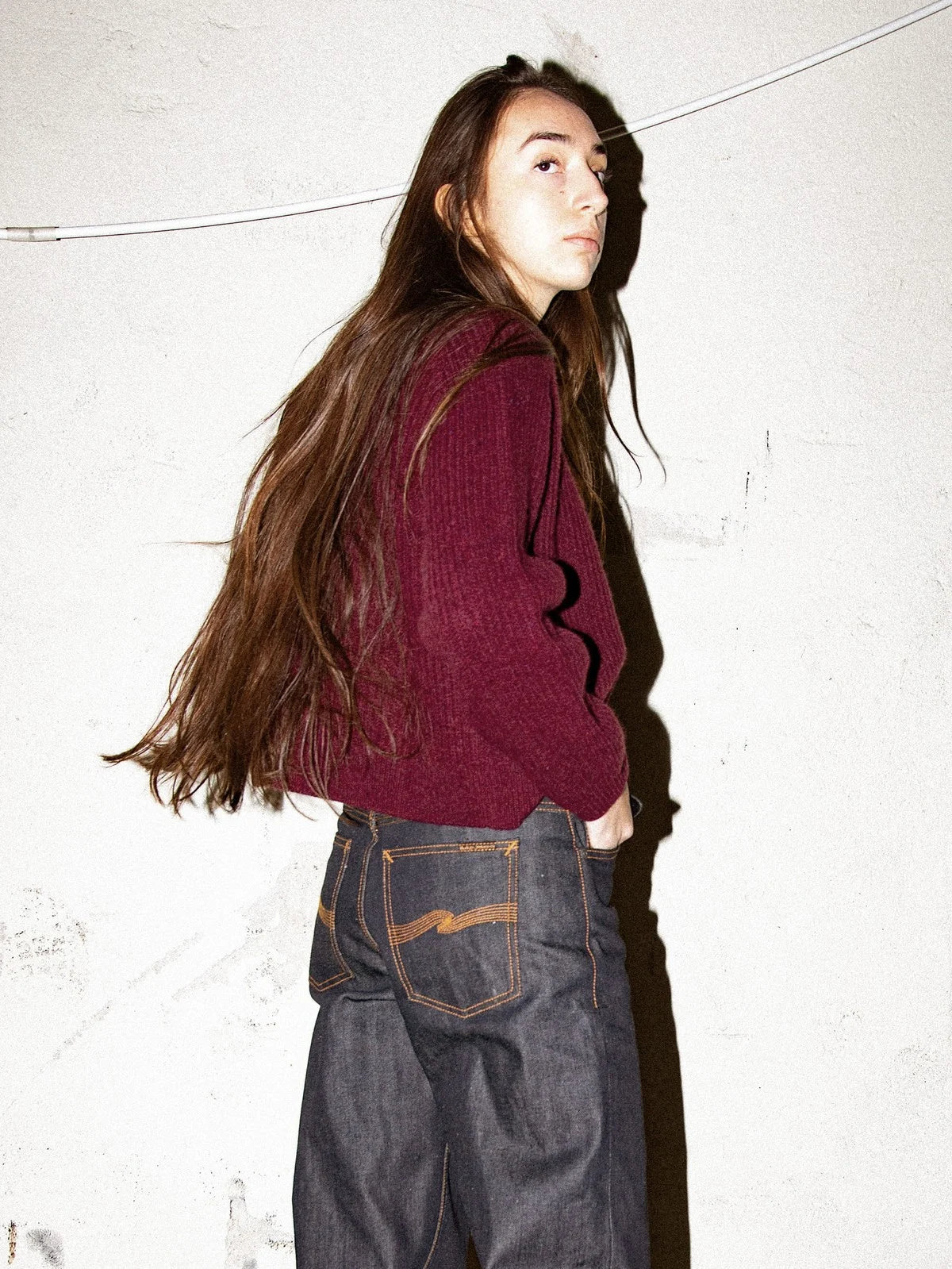 Ellen Cardigan Wool - Burgundy
