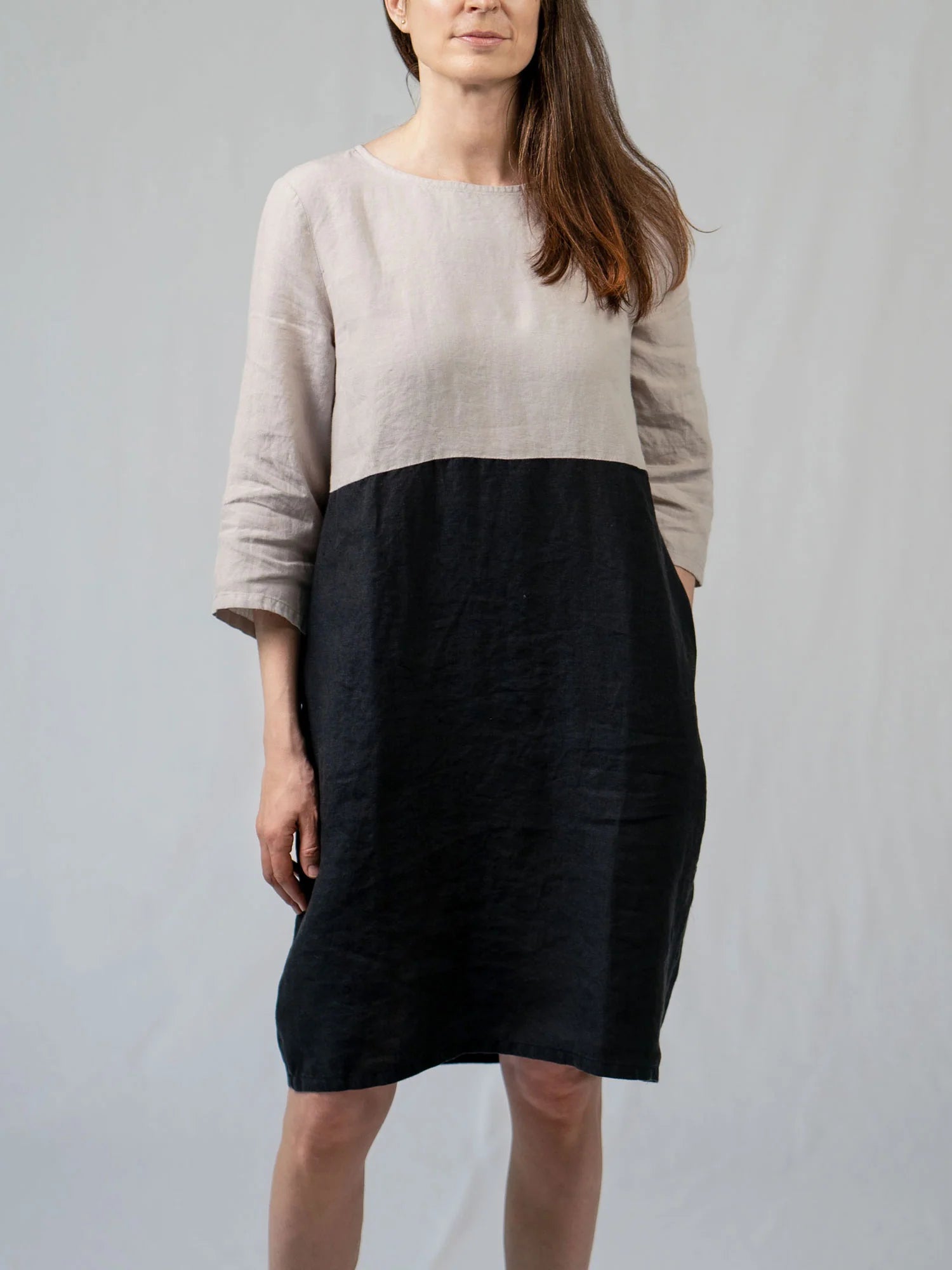 ADA Pellavamekko- hiekka / musta