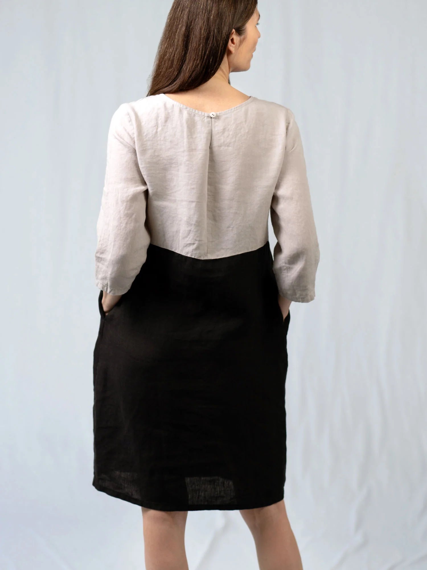 ADA Pellavamekko- hiekka / musta