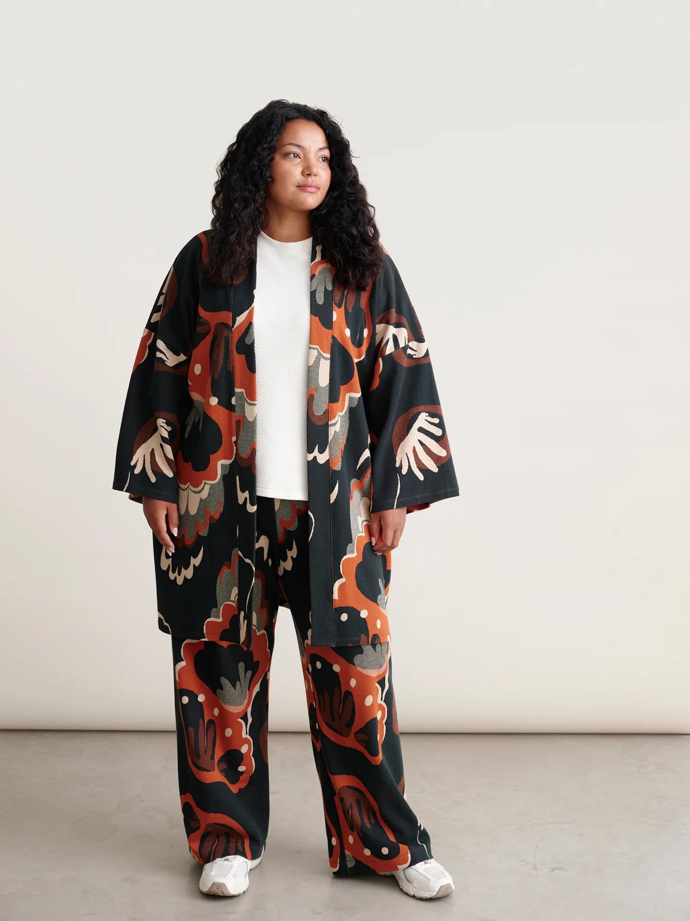 Seashell Jacquard Kimono Jacket