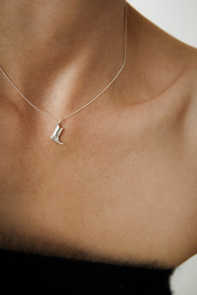 The Bigger Boot Necklace Mini - Silver