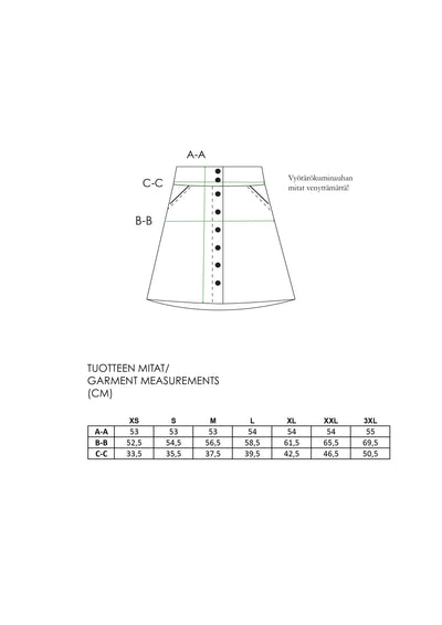 Apila Nepparihame - Mustavalkoinen