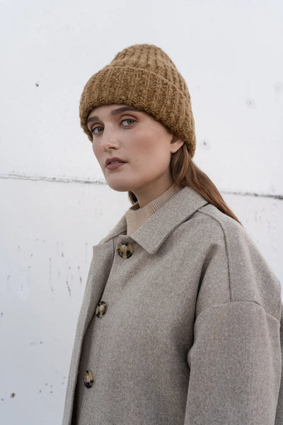 Boucle Wool Hat - Mustard