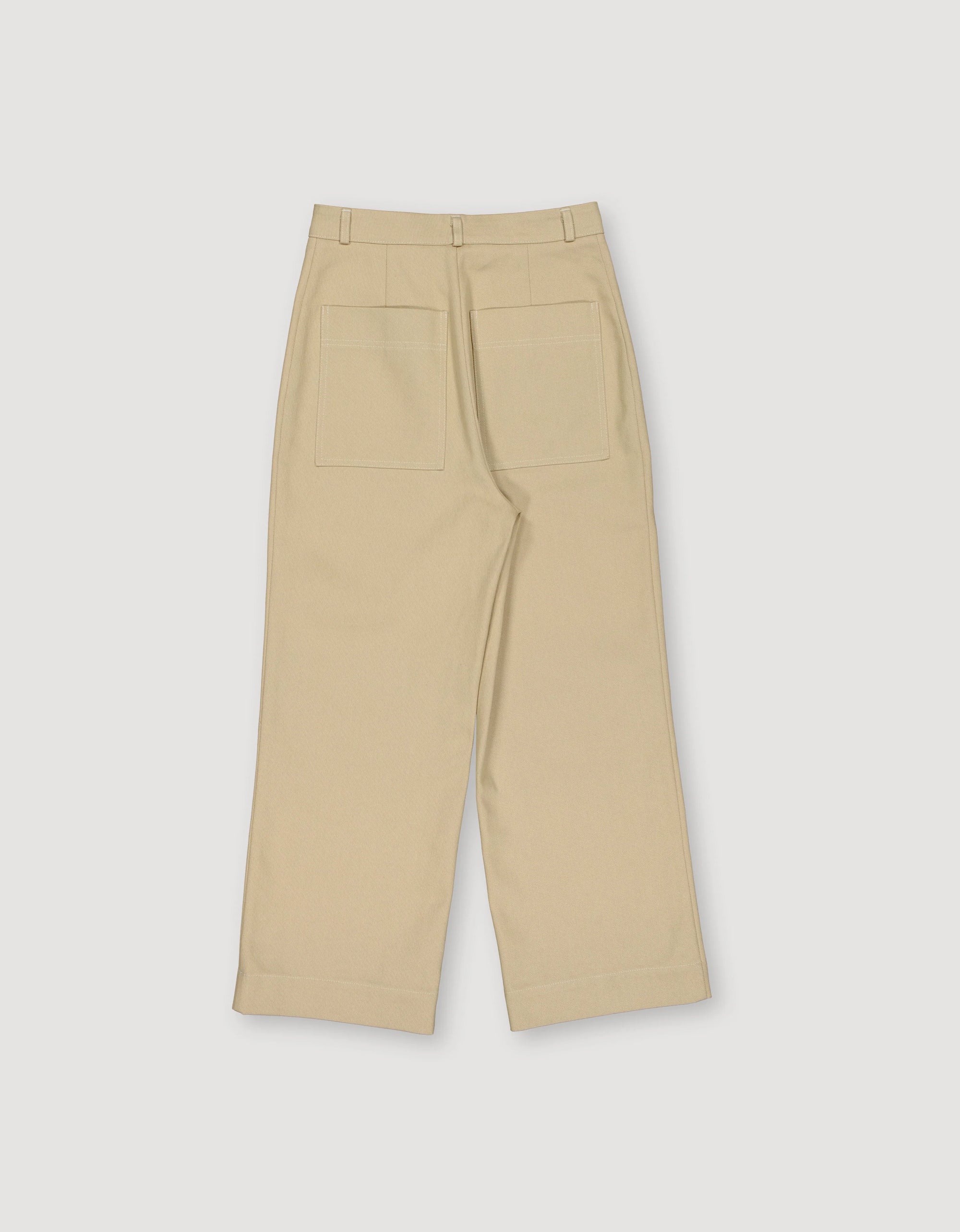 Loose Twill Trousers - Beige