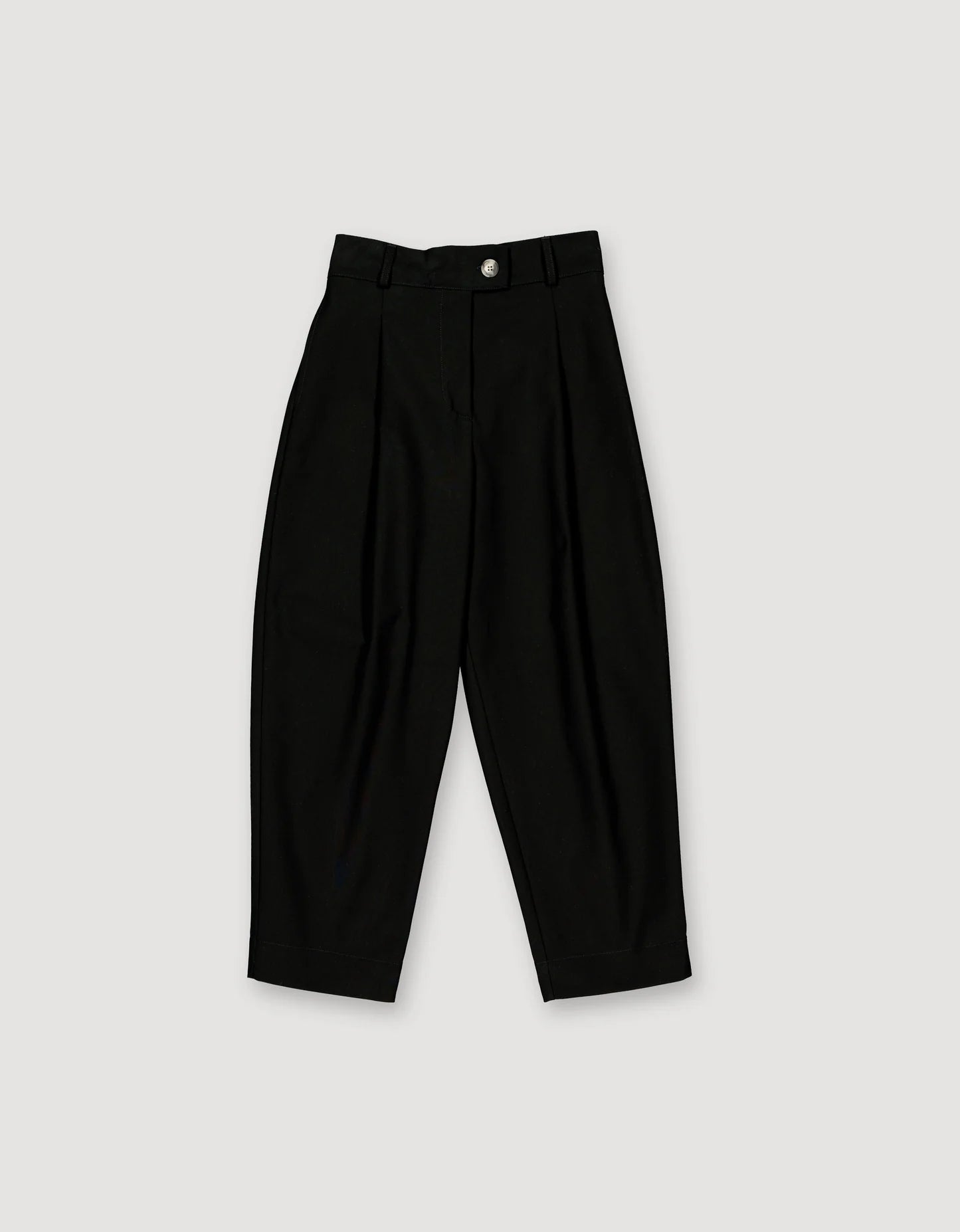 Pleated Trousers - Black (brushed cotton)