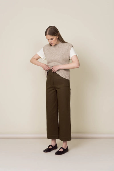 Alpaca Wool Vest - Oat