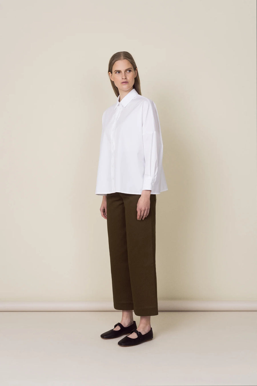 Relaxed Cotton Shirt - White