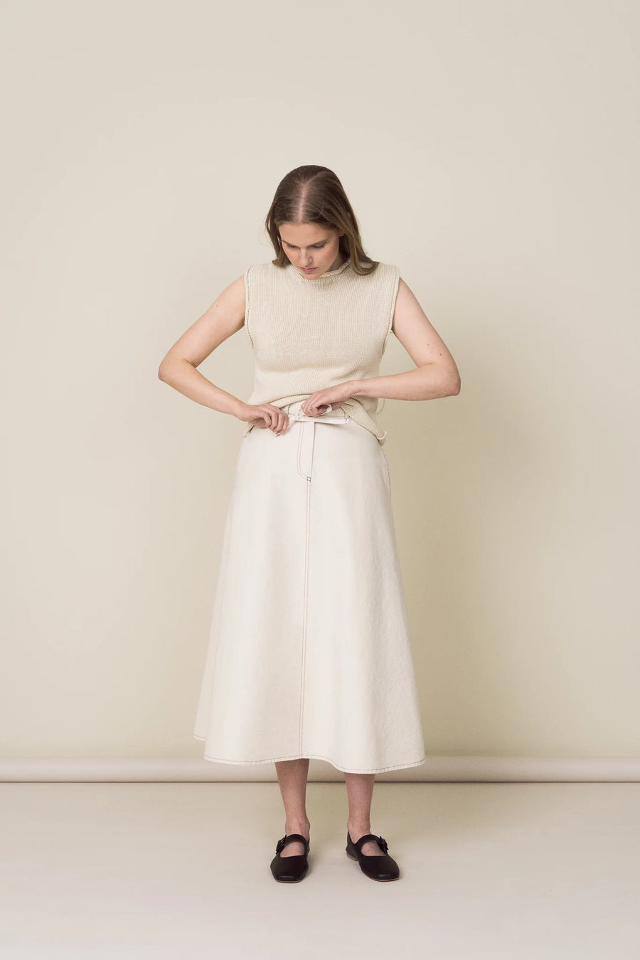 Recycled Cotton Canvas Skirt