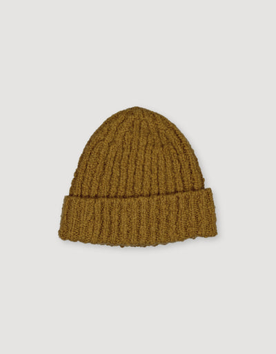 Boucle Wool Hat - Mustard