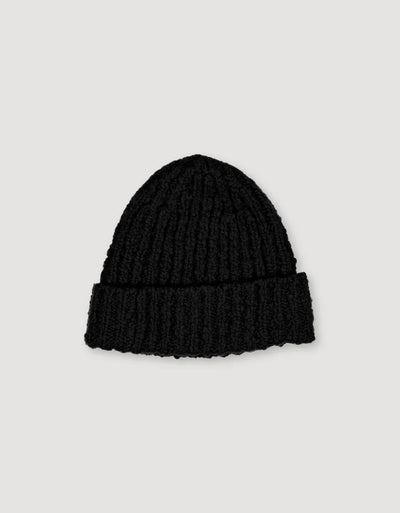 Boucle Wool Hat - Black
