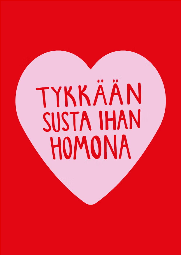 Homokortti - Ystävänpäiväkortti 2-osainen