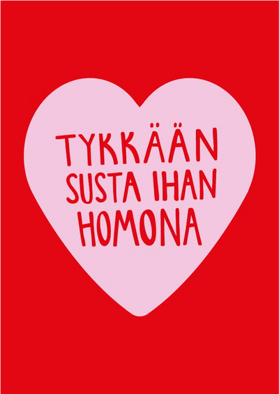 Homokortti - Ystävänpäiväkortti 2-osainen