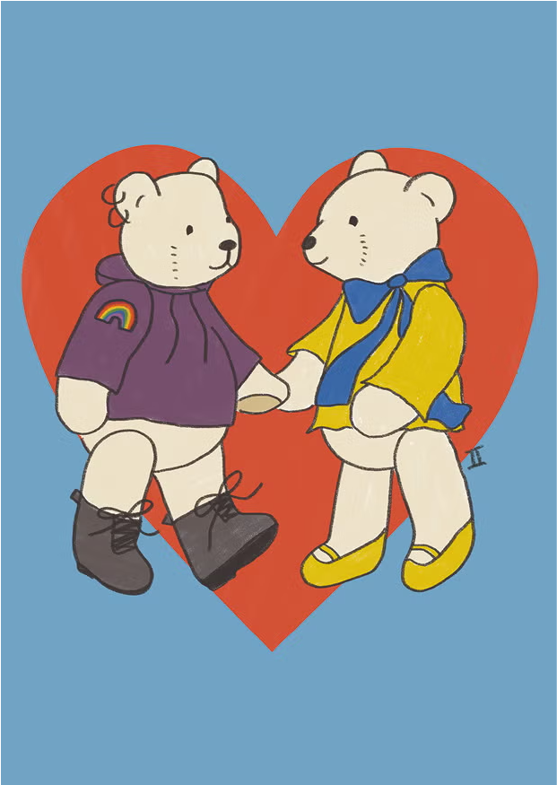 Homokortti - Ystävänpäiväkortti 2-osainen