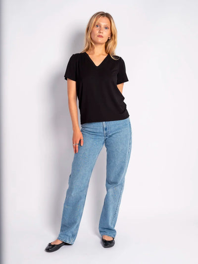 Classic V-Neck T-Shirt - Black