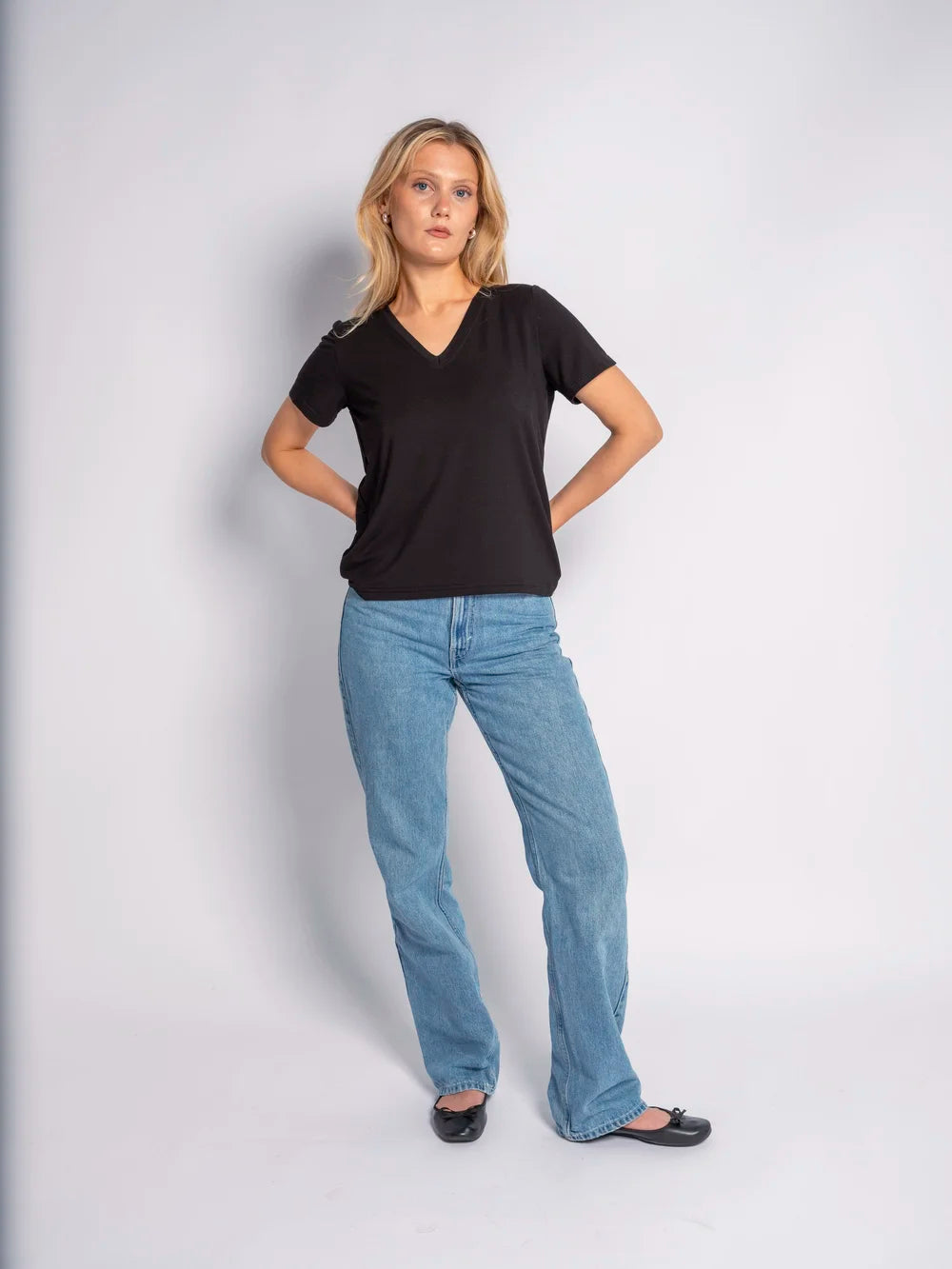 Classic V-Neck T-Shirt - Black