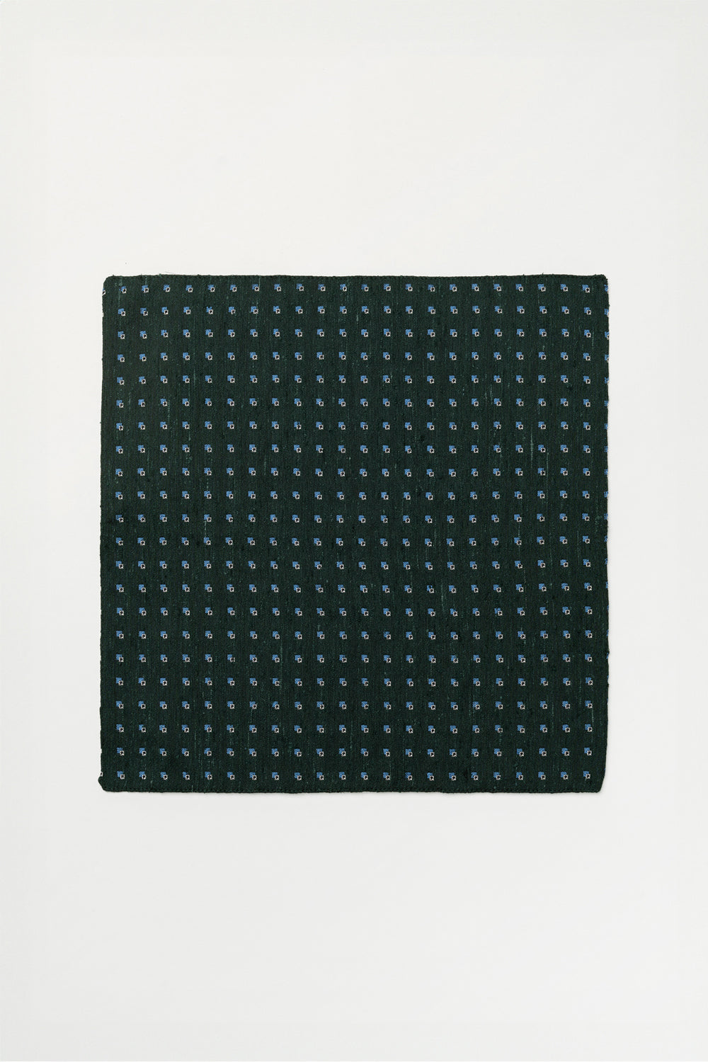 Silk Jacquard Pocket Square - Green