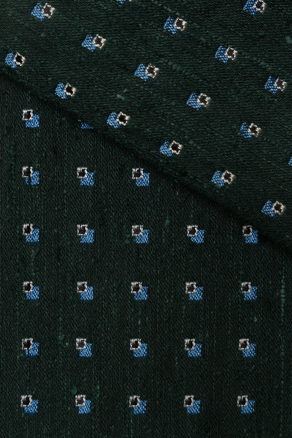 Silk Jacquard Pocket Square - Green