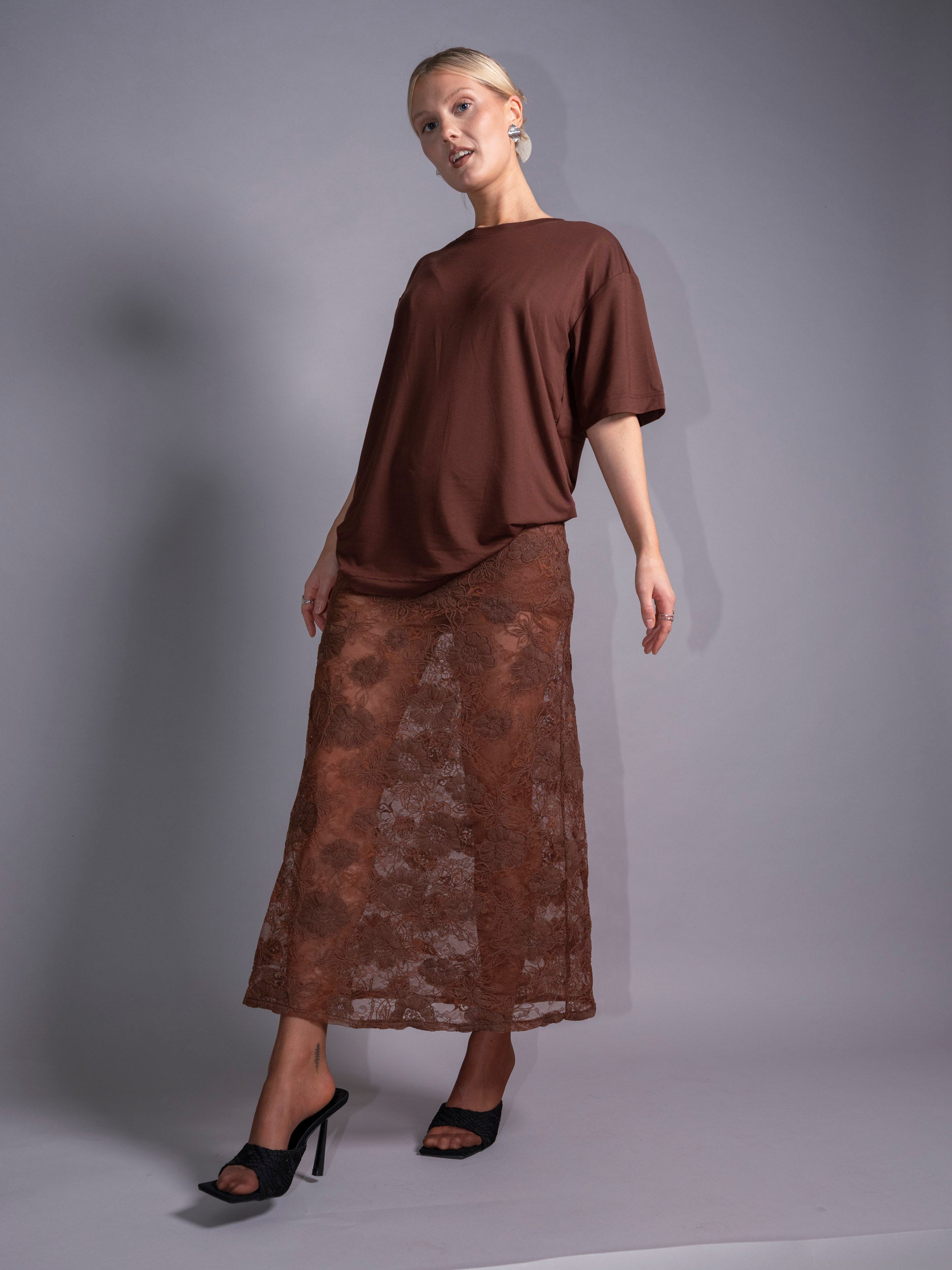 Brown Lace Skirt