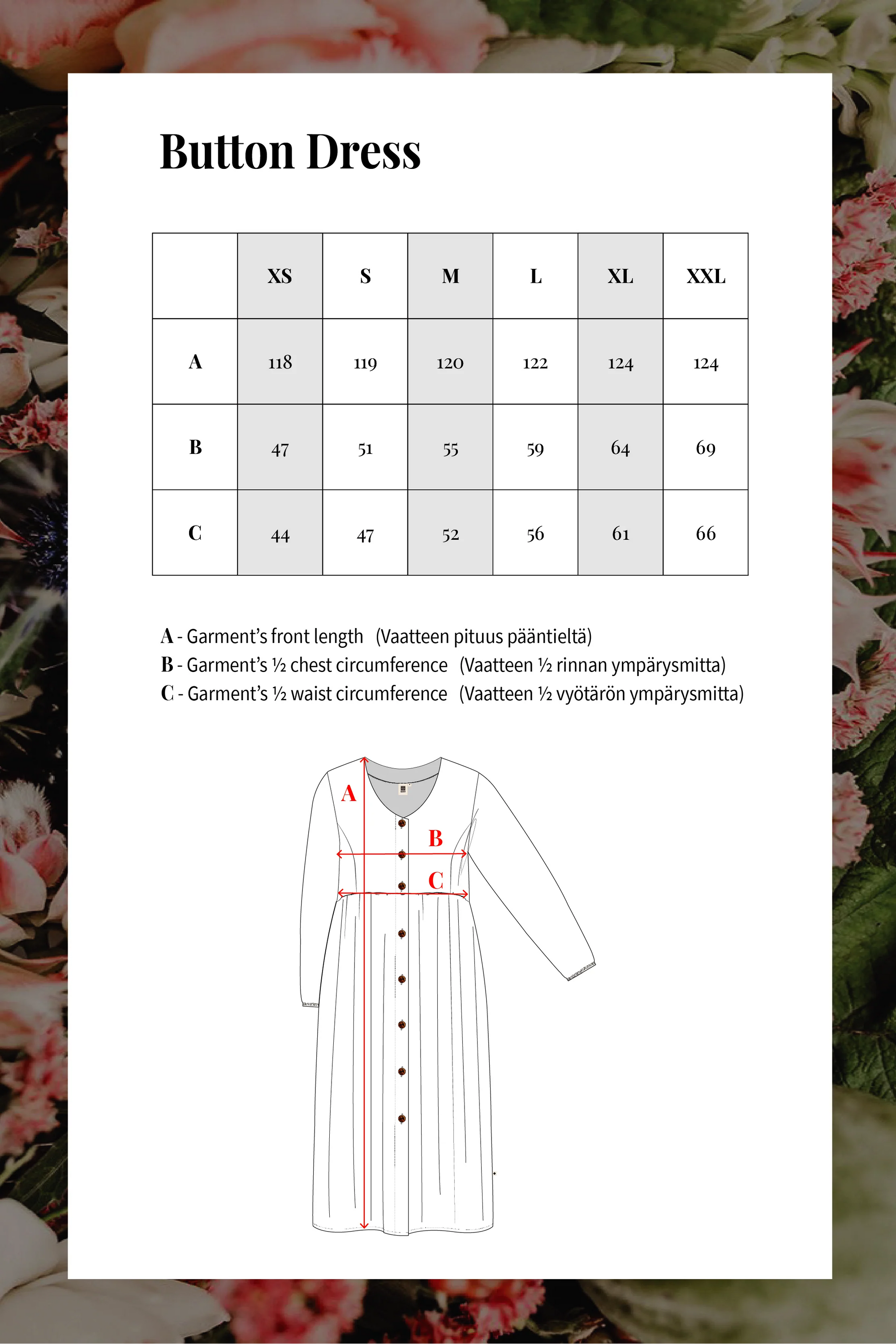 Button Dress - Indigo Wind