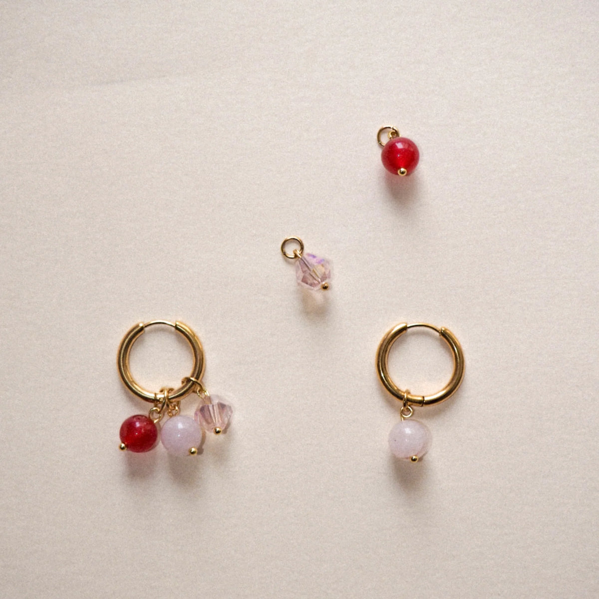 3-in-1 rose/red - korvakorut