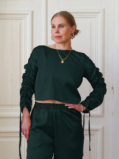 Cosmos Blouse - Emerald Green