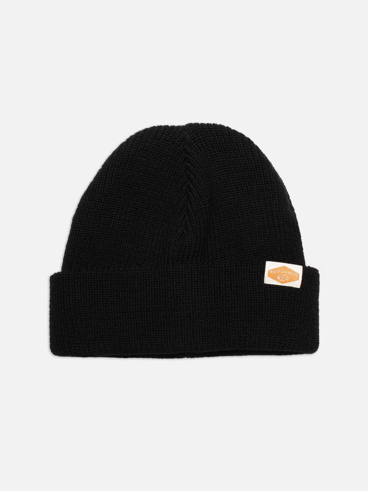 Cotton Beanie Ribbed Black