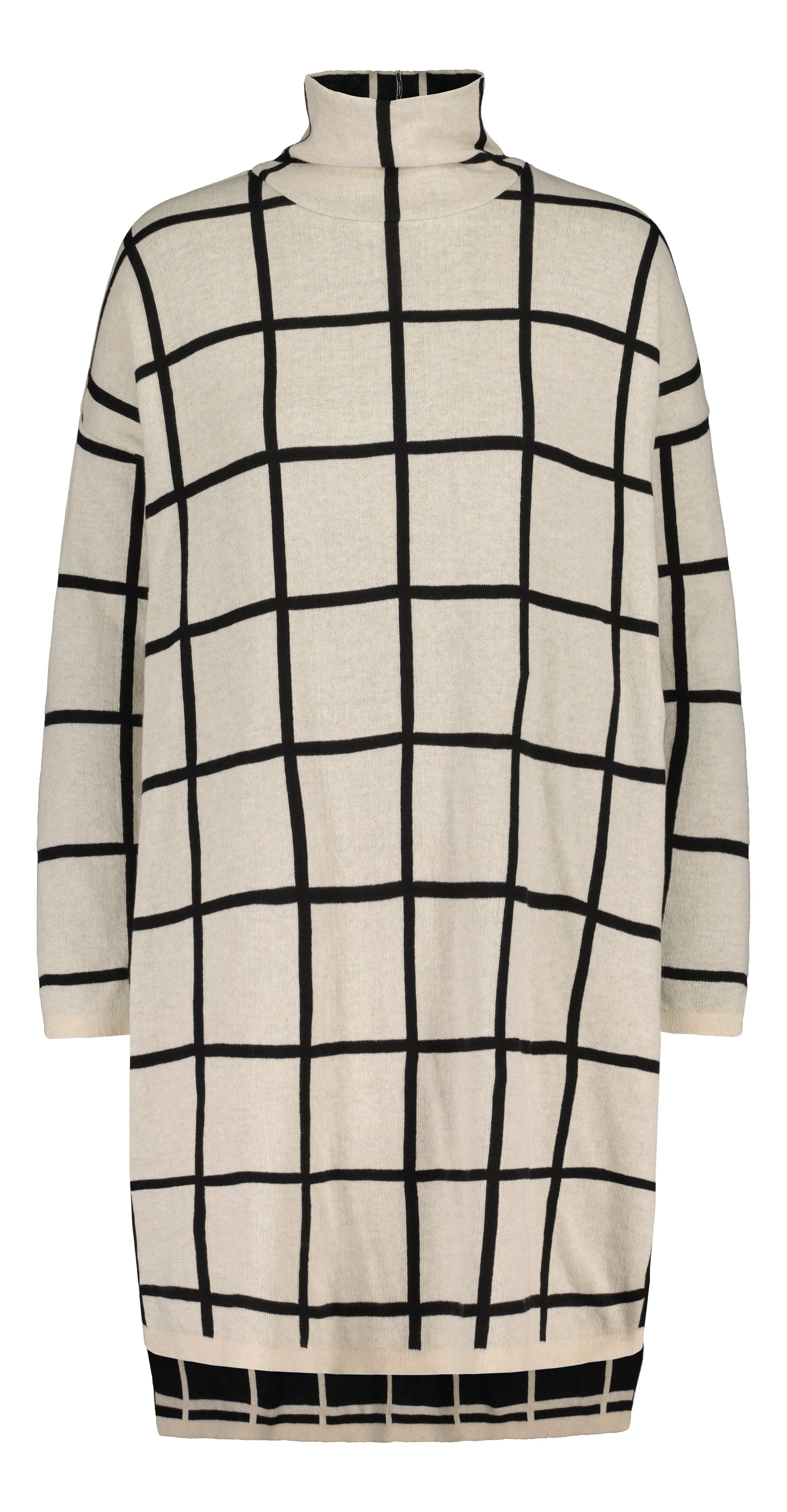 Knit Cosy Dress - Giant Grid