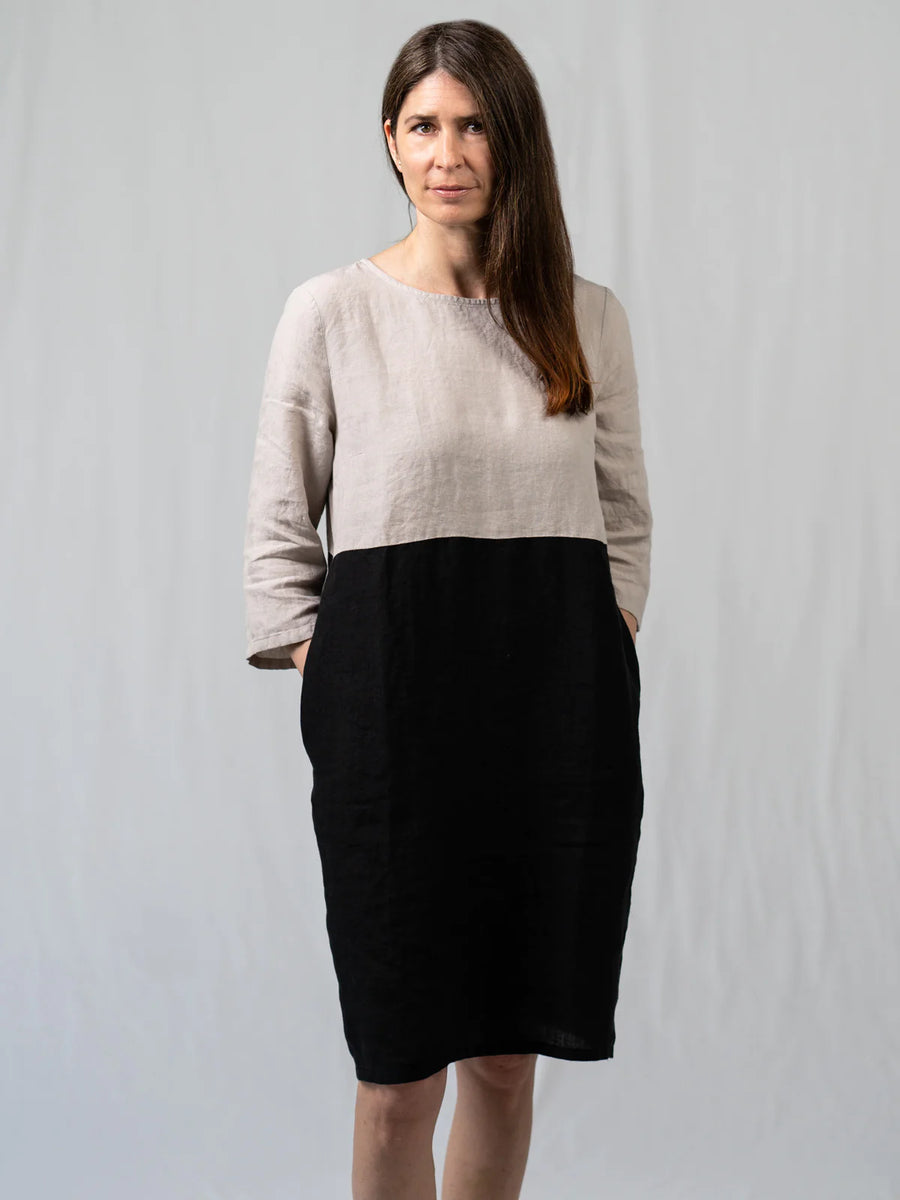 ADA Pellavamekko- hiekka / musta