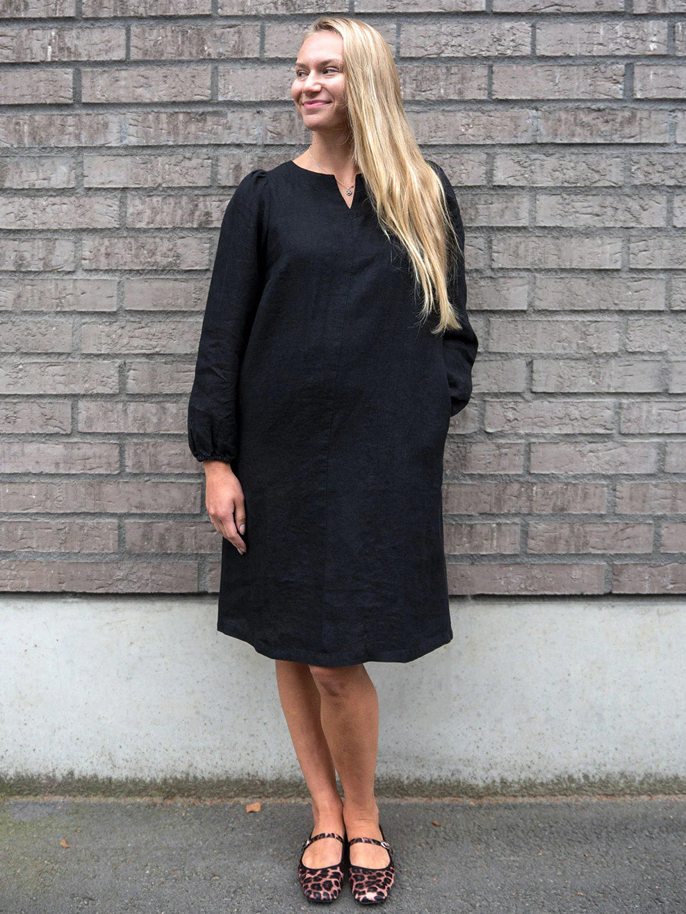 DAKOTA Pellavamekko - Musta