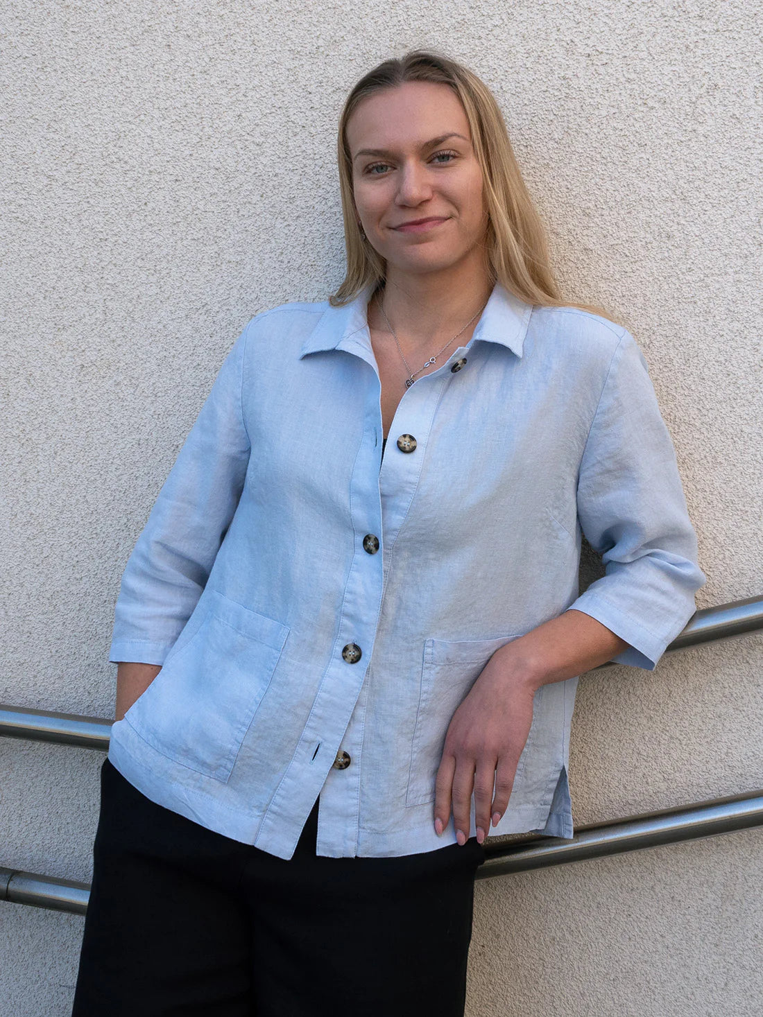ELSA Pellavajakku - Vaaleansininen