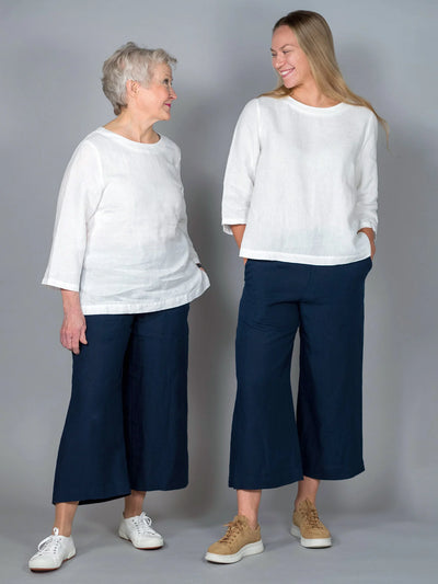 GERDA Pellavaculottes - Navy