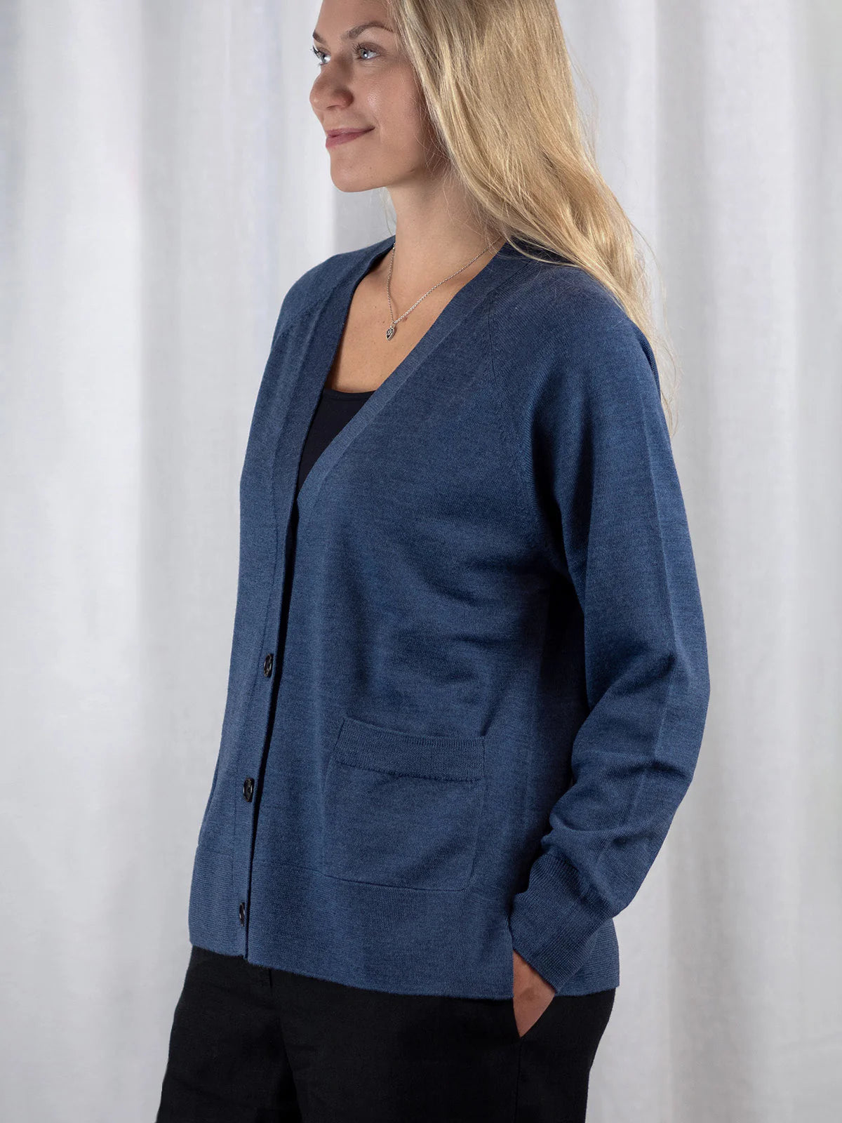 HERMIONE Merinovillatakki - Denim