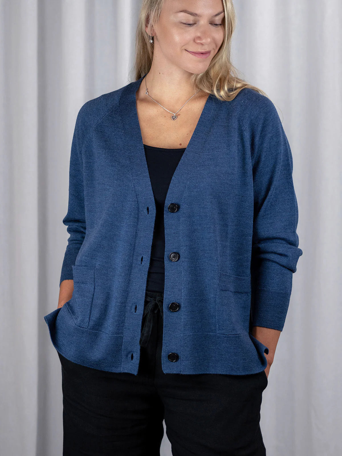 HERMIONE Merinovillatakki - Denim