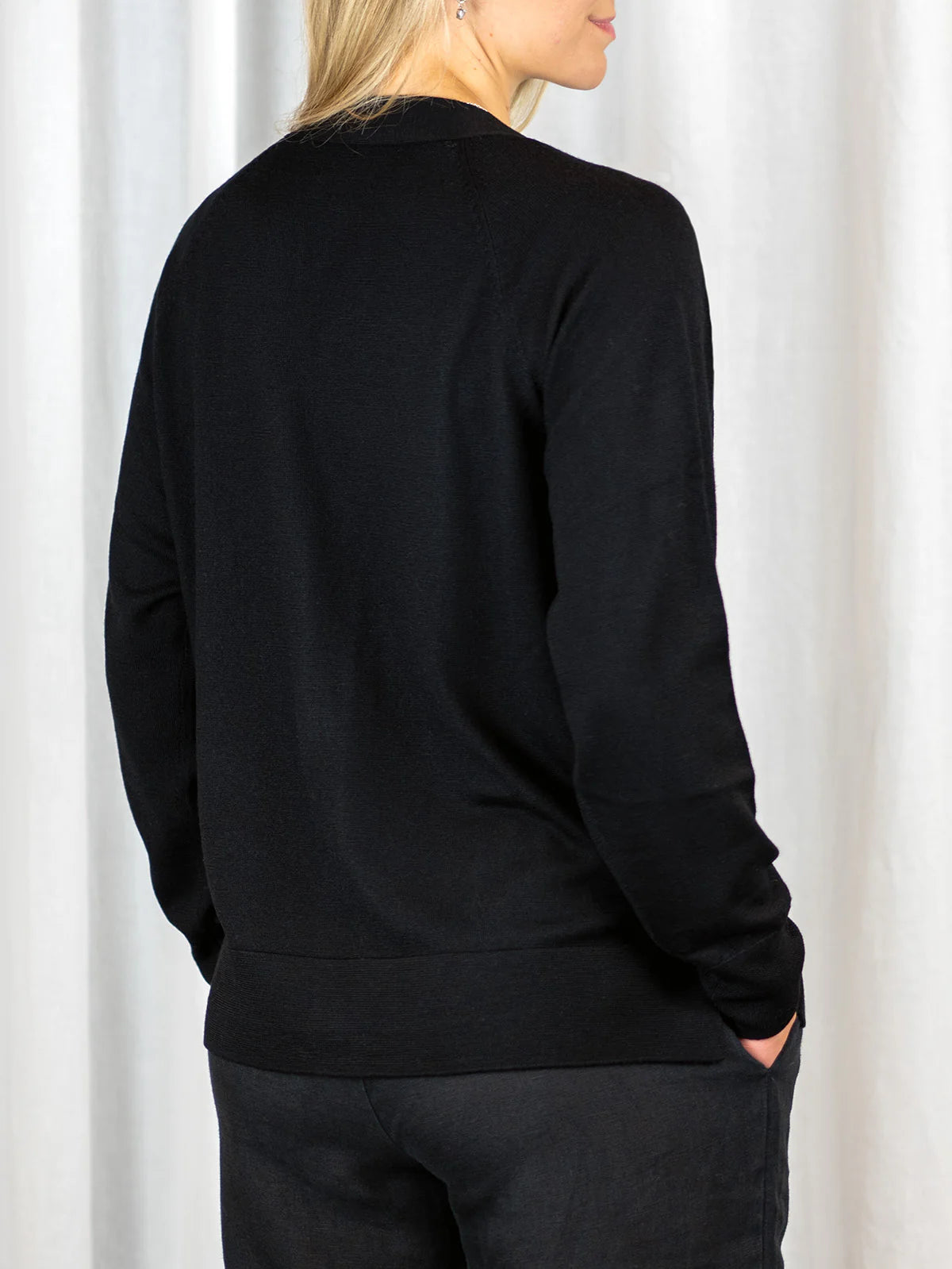 HERMIONE Merinovillatakki - Musta