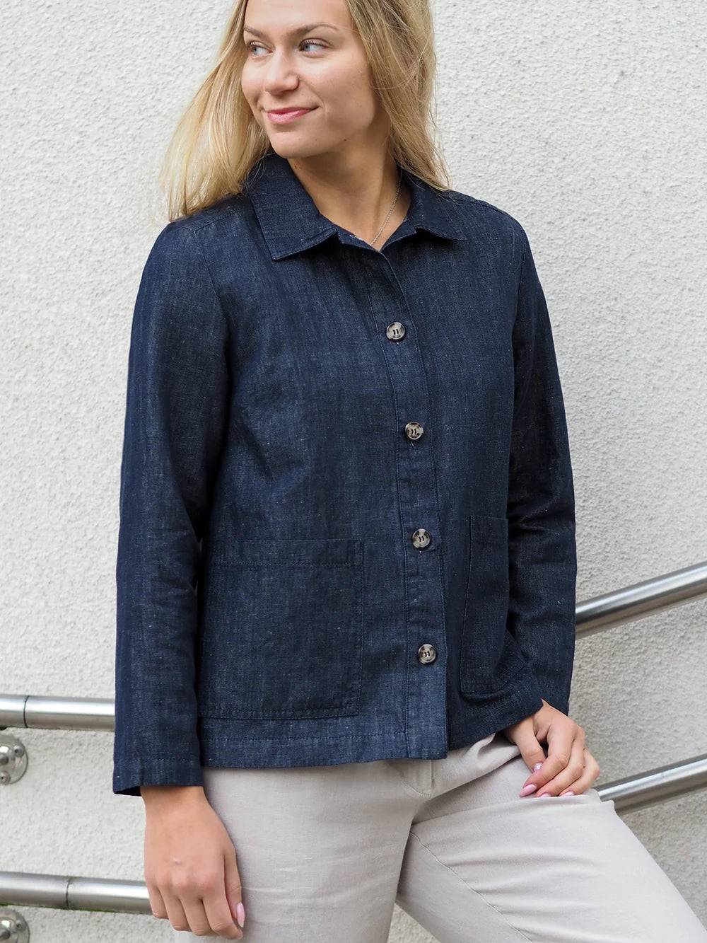 HETA Pellavajakku - Tumma denim