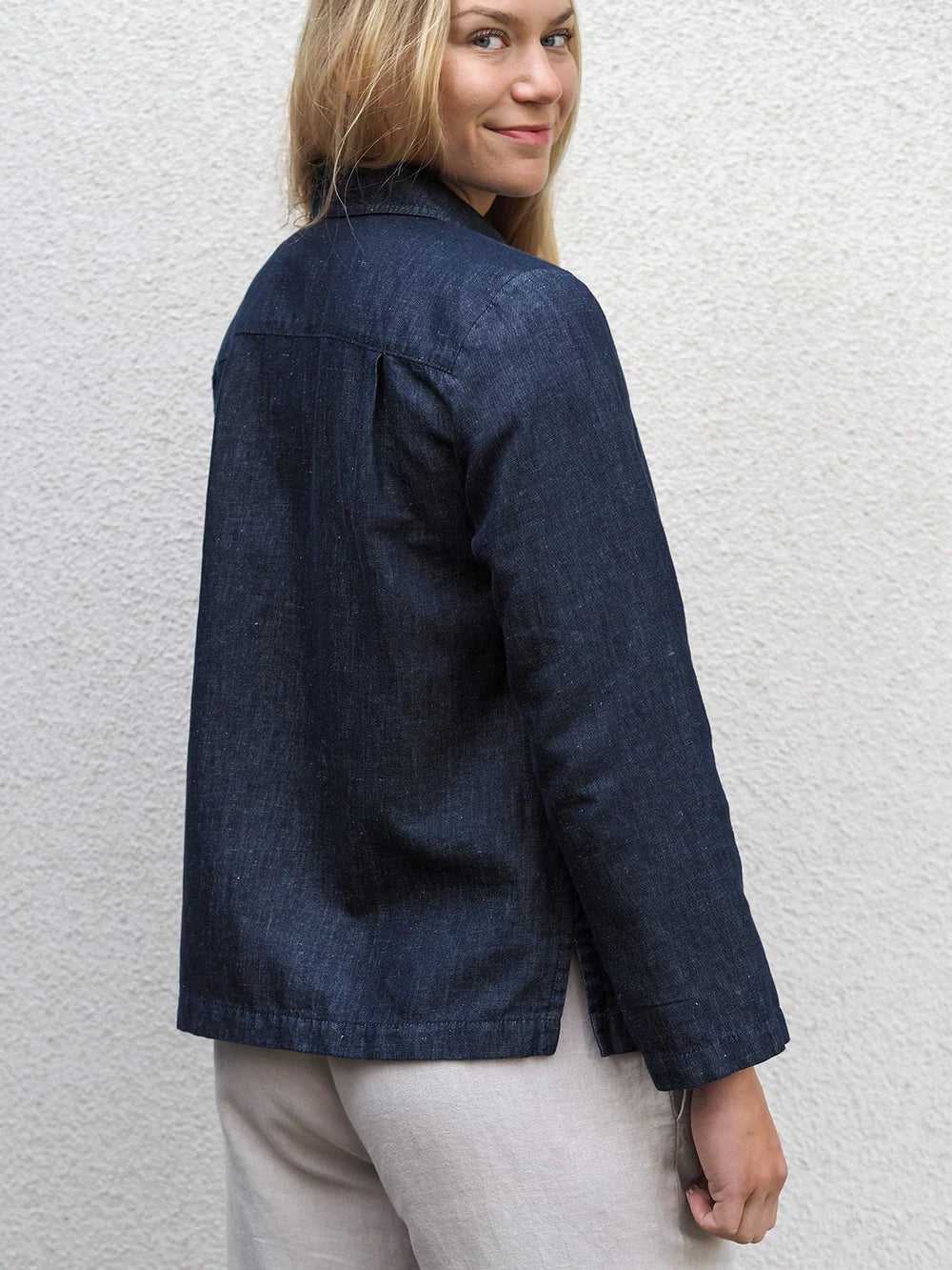 HETA Pellavajakku - Tumma denim