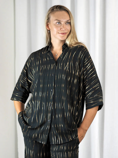 JASMIN Viskoosipaita - Kultasäikeet