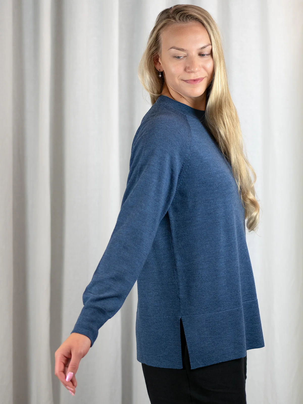 JOLIE Merinovillapusero - Denim