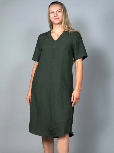 KATE Pellavamekko - Tummanvihreä