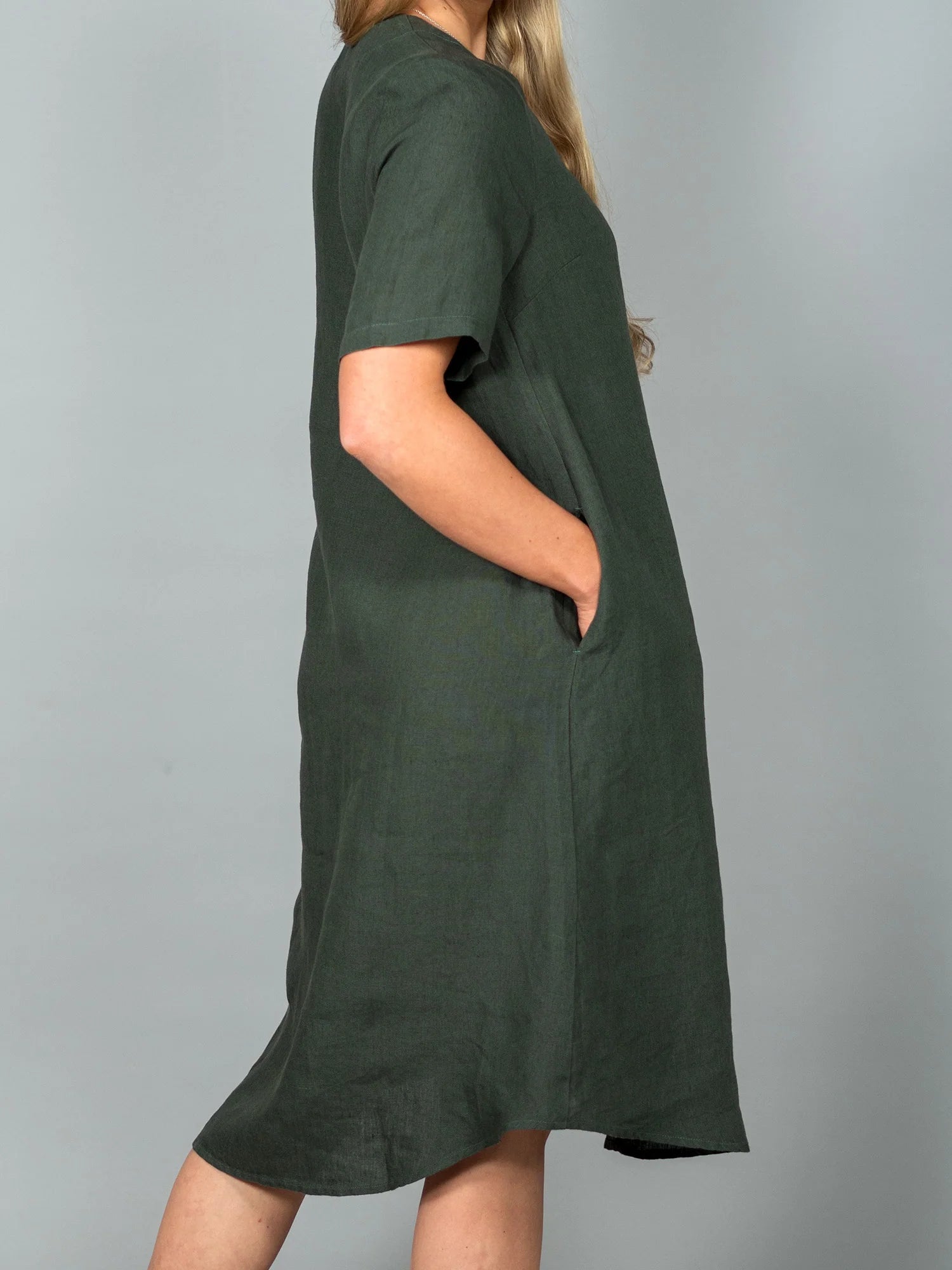 KATE Pellavamekko - Tummanvihreä