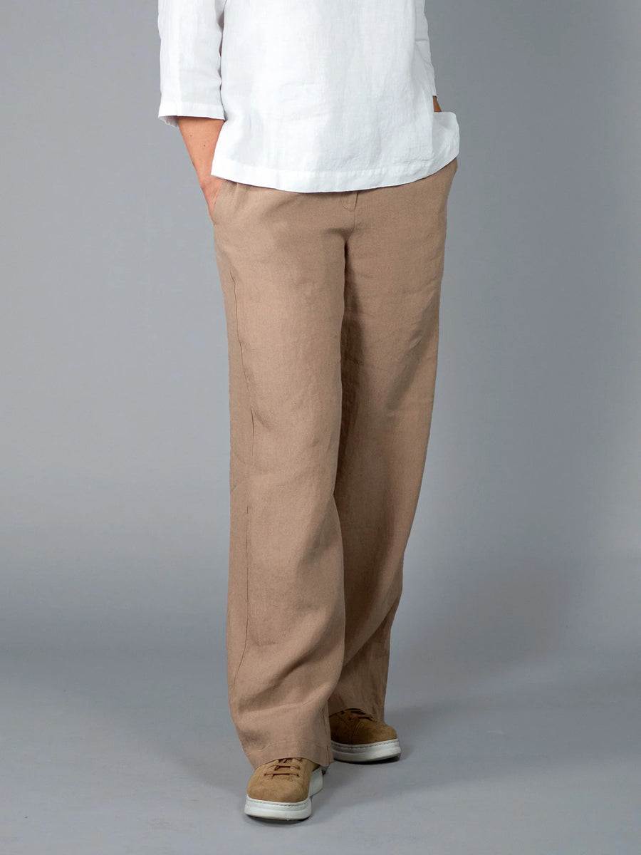 KITI Pellavahousut - Aavikonruskea