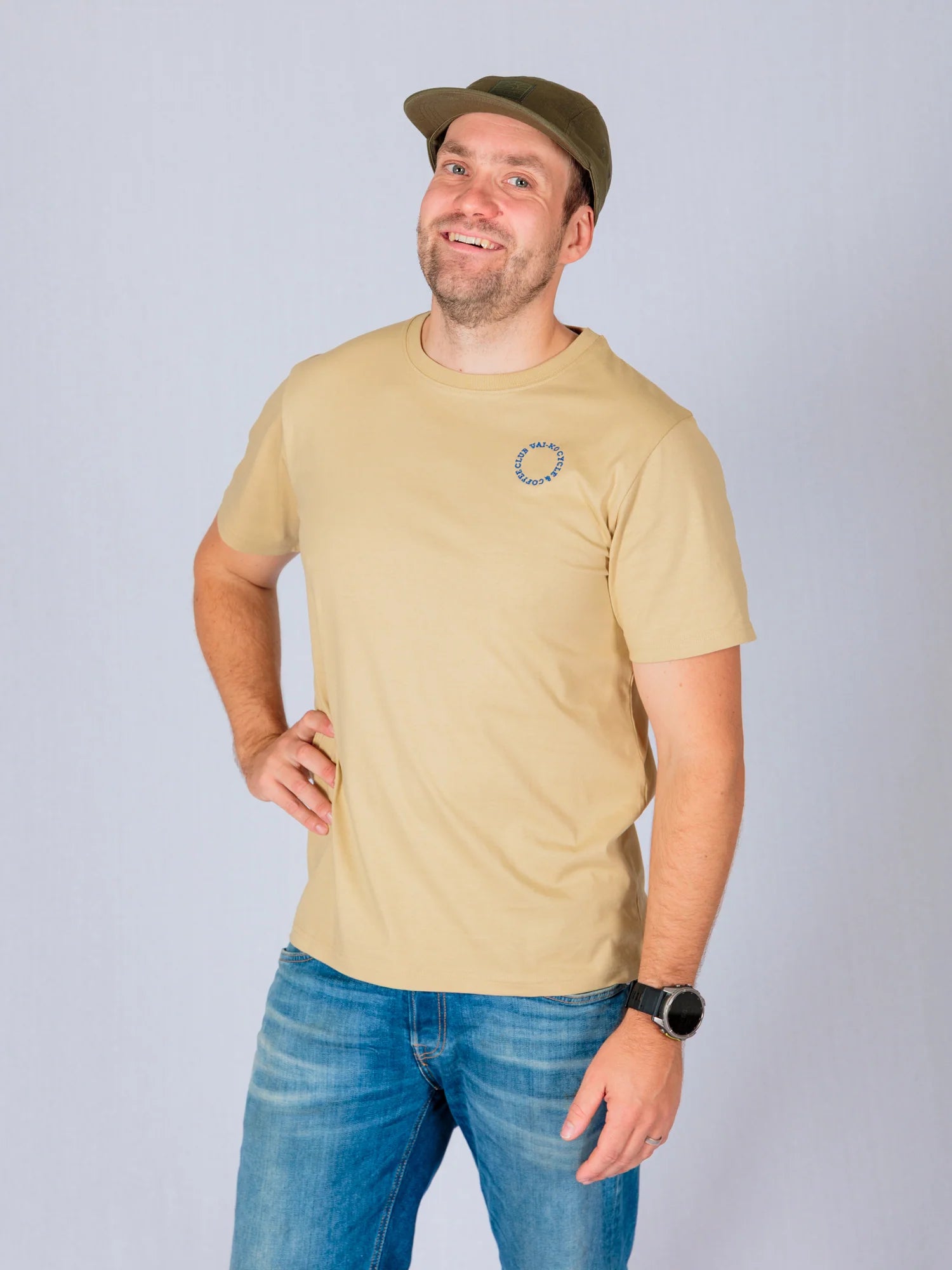 Cycle Coffee T-Shirt - Khaki Sand