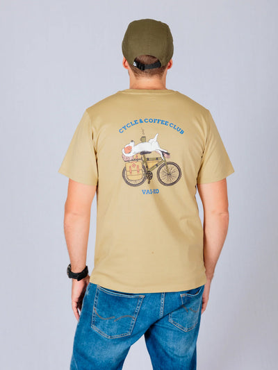 Cycle Coffee T-Shirt - Khaki Sand