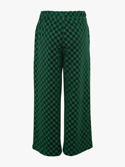 Vera Pants - Chess Velour Green