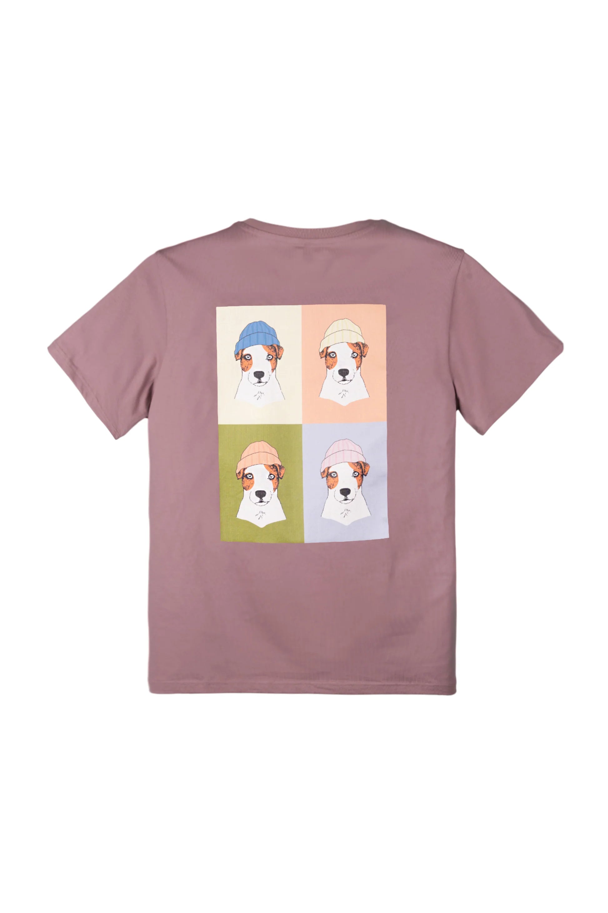 Pop Dog Organic Cotton T-Shirt - Mauve