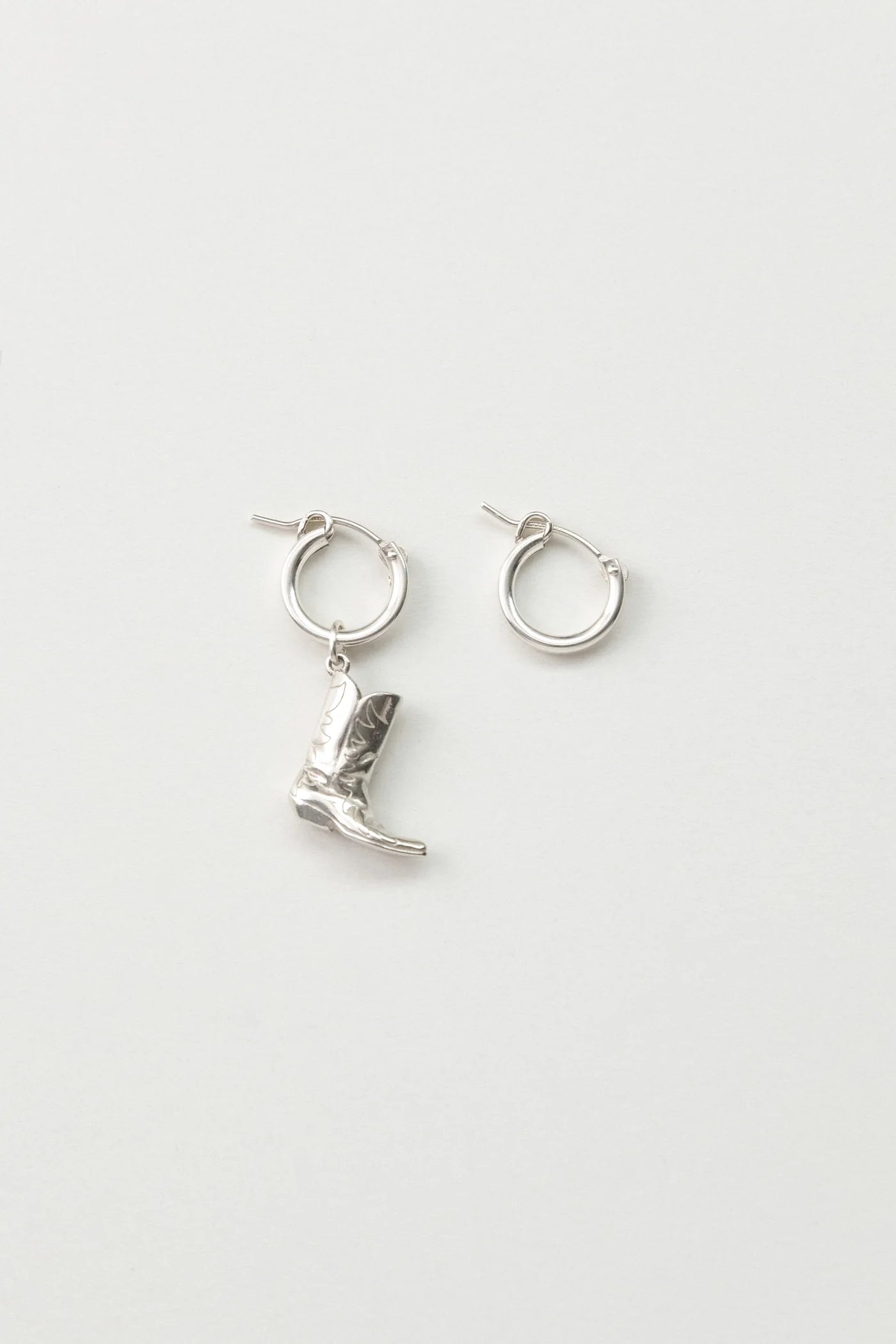 The Bigger Boot Earrings - Silver